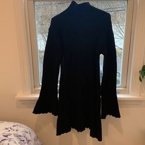 Something Navy Black Sweater Dress